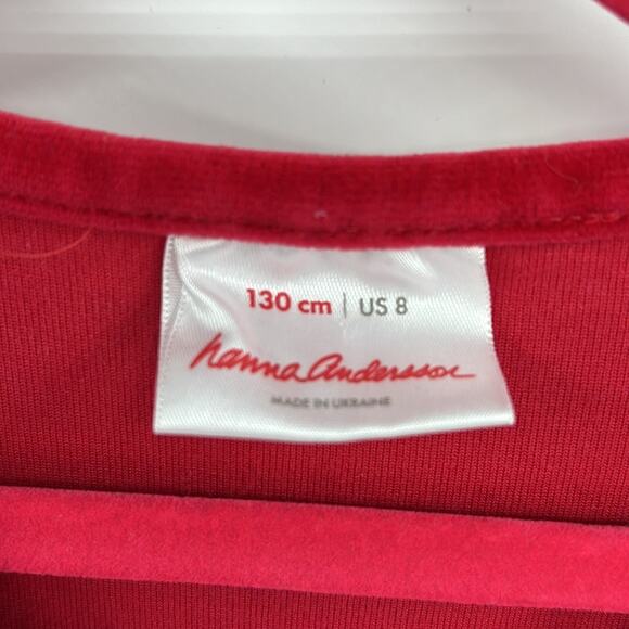 Hanna Andersson long sleeve velvet dress - 8 - Red - Picture 2 of 7